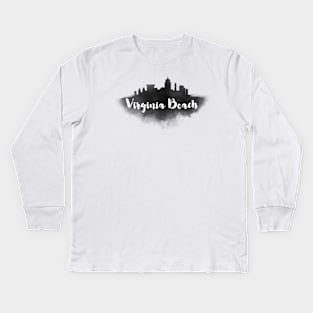 Virginia Beach watercolor Kids Long Sleeve T-Shirt